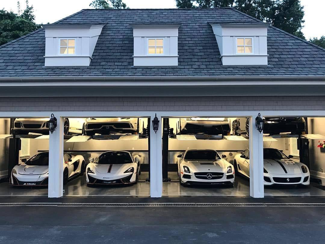 Luxurious home with cars parking