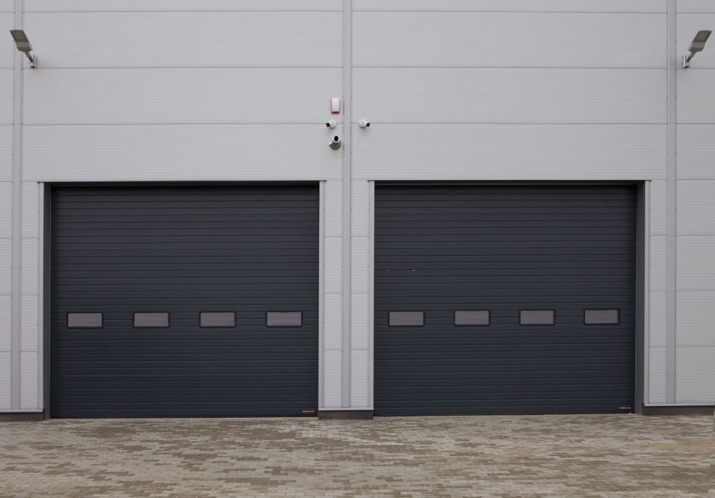 Commercial garage door modern style