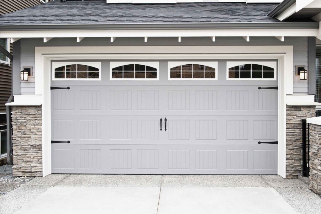 white colored garage door